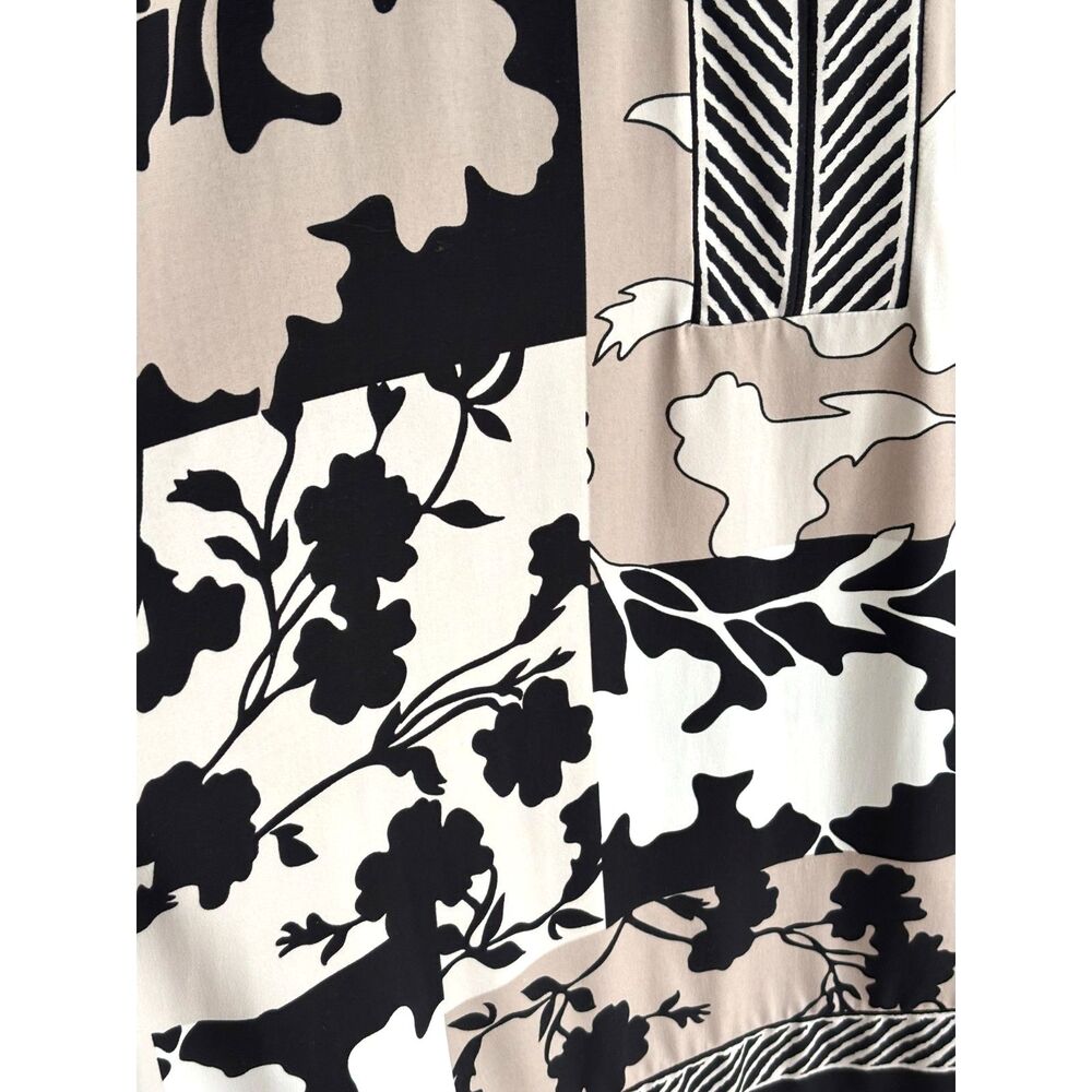 Alfani Patchwork Floral Print Sheath Dress Tunic Sleeveless Neutral 1X - Picture 2 of 4